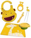 Marcus & Marcus LOLA THE GIRAFFE Silicone Baby Feeding - Yellow by Marcus & Marcus