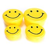 スマイル 4Pセット フードコンテナ YELLOW-232157 ランチボックス お弁当箱