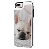 IPhone8plus ケース 手帳型 眠る フレンチブルドッグ IPhone7plus ケース スマホケース 財布型 Puレザー 人気 おしゃれ アイフォン8plusケース Case ワイヤレス充電対応 アイフォン7plus カバー スタンド機能 擦り傷防止 耐衝撃 カード収納