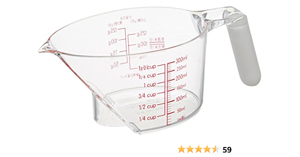 Amazon パール金属 耐熱 計量 メジャー カップ 300ml ホワイト ナチュラル ユニバーサル 日本製 C 521 計量カップ オンライン通販