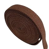 ECOKIJI(エコキジ) カバンテープ 20mm 幅 長さ 5m 厚み約2mm 手芸 アクセサリーパーツ 綿 ぽいポリエステル (モカ茶,幅約20mm)(KT20M5)