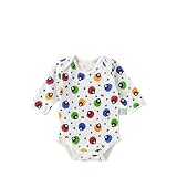 [ミキハウス] MIKIHOUSE 【ダブルＢ】 アフロプリント★長袖ボディシャツ (70cm・80cm・90cm) 60-2446-972 白 70cm