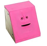 お金ボックス人面to eatお金貯金箱Saving Moneyクリエイティブギフトfor Kids Friends – ピンク