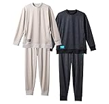 [コラントッテ] 長袖 リカバリーウェア 上下セット レスノ RESNO MAGNE リカバリーウェアPLUS 杢グレー Mサイズ メンズ レディース