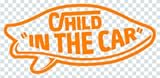 ステッカータウン VANS風 CHILD IN THE CAR SURF サーフ チャイルドインカー C オレンジ