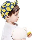 Effiku(エフィック) ベビー キッズ レモン柄 帽子 キャップ ハット 日よけ 46-50cm 0-3歳 女の子 男の子 (ネイビー)