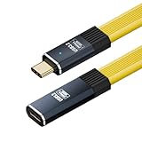 CY USB4 オス - メス延長ケーブル 20Gbps フラットスリム FPC ケーブル、100W、8K 5K USB4.0 Type-C、Thunderbolt3/4 対応 (80cm)