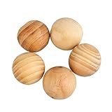 Kicode 5個 アロマテラピーボール モスキート昆虫忌避剤 ホームアロマプラント エッセンシャルオイル木製ボール