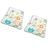 ノーブランド 品　2枚　不織布製　赤ちゃん　這う　マット　アニマル柄　掃除しやすい　多彩　ギフト