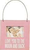 Primitives by Kathy Baby Picture Frame-I Love You To The Moon And Back-Pink by Primitives By Kathy