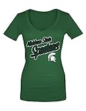 NCAA Michigan State SpartansコットンVネックTシャツ、XL、フォレストグリーン