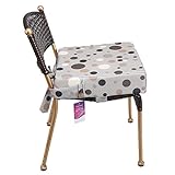 Lalawow お食事クッション ベビー用チェアクッション こどもクッション 椅子クッション ドット柄 (グレー)