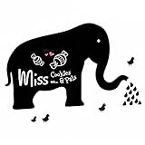 Joyoldelf可愛い壁紙　貼り付き　動物ウォールステッカー　外し可　拭き消しやすい　防水　子供遊び　絵描く　落書き用　計画表立て　壁保護　象、蝸牛、乳牛、河馬　面白い飾り付け　子供部屋、ホーム、店