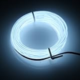 Lerway 有機ELワイヤーネオン 3m トランスフォーマー付きELワイヤー パーティー LED ライト自転車 ライト (白, 3m)