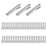【LEISURE CLUB】 ヘアクリップ 約50個入り 35mm ヘアピン ハンドメイド 髪留め 金具 ヘアアクセサリー パーツ シルバー DIY ホビー 業務用 手芸用品 大人 子供