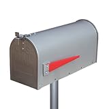 アメリカンポスト スタンドセット 郵便受け レトロ シルバー【幅18.5×奥行51.5×高120cm】 INK-1501032Hset