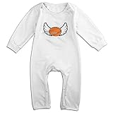 カッコいい 子供 翼を持つサッカー 半袖ロンパース 体に合う White Size 24 Months