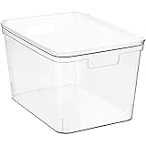 boxsweden Crystal Storage Container with Lid, Large, 36 x 27 x 22.5 cm Size