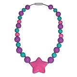 Munchables Chewelry - Girls' Knotty Starlight Oral Chew Necklace (Purple/Aqua/Pink) by Munchables Ch