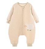 LifeWheel Organic Color Cotton Baby Sleeping Bag Kids Sleep Sack With Sleeves and Feet for 6-60 Mont