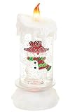 Snowman Snowglobe Flameless Candle byトム& Co。