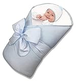 BundleBee Baby Wrap/Swaddle/Blanket, Feather Light/Blue, 0-4 Months [並行輸入品]