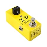 Btuty ギター XP ブースターペダル エレキギター用 ミニエフェクター トゥルーバイパス 亜鉛合金シェル DC 9V対応 (黄)