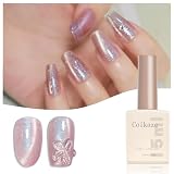 Coikaze マグネットネイル 単色 オーロラ マグネットジェル 大容量15ml ジェルネイル マグネットジェル 磁石 ネイル マグネット カラージェル ジェルネイル カラー 単品 UV/LED対応 マグネット 14キョウフジ