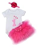 (コ-ランド) Co-land ベビー服 女の子 チュチュスカート半袖 ロンパース ヘアバンド 3点セット 誕生日 出産祝い 可愛い 結婚式 洋服 プリンセス L F