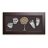 Moms Present 赤ちゃんの手と足 WALNUT FRAMEで3DプリントDIYキットをキャスティング(PW-7-happiness-tree) [並行輸入品]