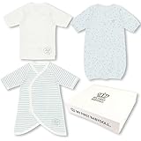 ベビードール MY FIRST スターターギフト3点セット(2WAYオール/短肌着/コンビ肌着) 男の子 F(50-60) ライトブルー