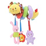 Honel ベビーカー用おもちゃ ベビーベッド おもちゃ 超かわいい ベビーベッドハンギング 人形 ベビーキッズベアー装飾おもちゃ エレファント カラフル 出産 誕生日 プレゼント 音楽（ライオン）