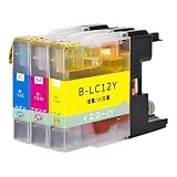 LC12-C+LC12-M+LC12-Y 各1本セット 互換インク 大容量 個包装 ICチップ搭載 残量表示 互換インクカートリッジ LC12-4PK 対応機種：DCP-J940N J740N J540N J925N J725N J525N MFC-J840N J960 710D J860 J810 J6710CDW J6510DW J5910CDW J955 J825N J705インク