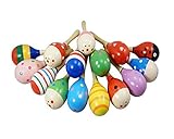 2のセットかわいいベビーおもちゃサウンドおもちゃWooden Baby Rattles (ランダムパターン)