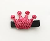 Baby Deer Clips　ヘアクリップ for ベビー　王冠 (ローズピンク)