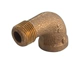 Jmf Streetエルボ90度。1 – 1 / 4 "レッド真鍮鉛フリー