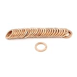 uxcell　パッキン　フラット　銅　クラッシュワッシャー　密封リング　ガスケット 50個入り　14mmx20mmx2mm