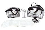 Multi-Function Baby Diaper Nappy Bag/Mummy Changing Set Handbag (Brown Design Two) by Mommy Baby