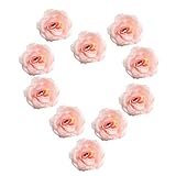 Fityle 全11色10個 人工造花 バラ 結婚式 装飾品 フラワー 7cm 結婚式 花部分のみ 家庭/オフィス/店舗 - ピンク