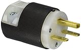 Hubbell HBL5666C Plug, 15 amp, 250V, 6-15P, Black/White [並行輸入品]