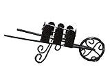 Miniature Fairy Garden Metal Wheel Barrow Black and Bronze Hammered [並行輸入品]
