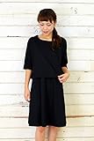 Milk tea マタニティ 授乳服 ワンピース セットアップ・サブリナ無地 ブラック お宮参り お呼ばれ フォーマル onepiece ワンピ 春 秋 冬 マタニティウェア 事務服 妊婦服 仕事着