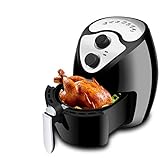 新しいエアフライヤー、タッチスクリーンスマート電気フライヤー、2.6L大容量フライスマシン、ブラック、レシピ