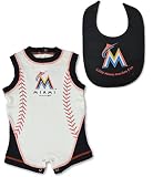 メジャーリーグ野球ファンショップAuthentic MLBベビーボディスーツワンジーロンパースとよだれかけバンドルセット 3/6 Months