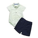 Coralupベビー キッズ 子供服 フォーマル 男の子 ロンパース（ロンパース+ショートパンツ）結婚式服(80cm, ブルー)