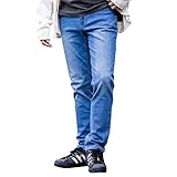 [Been Blue] ジーンズ メンズ ストレッチ 大きいサイズ スリム スキニー ストレート ゆったり 日本企画 岡山県倉敷市 (ライトブルー, L)