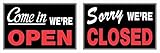 Theヒルマングループ839916、8 " x 12 " Come in We ' re Open / Sorry We ' re Closedプラスチック両面サイン( 2 - Pack )