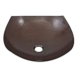 Sinkology SB308-16AG Lovelace Above Counter Handmade Vessel Sink in Pure Solid, 16-1/2", Aged Copper