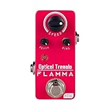 FLAMMA FC16 オプティカル トレモロ ギター エフェクツ ペダル 幅広いレンジ スピード と 深さ トゥルー バイパス トレモロ レッド
