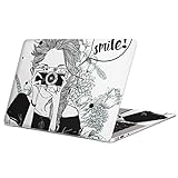 MacBook Air 13インチ 2022～2025 M2 / M3 / M4 用 スキンシール モデル A2681 / A3113 / A3240 igsticker マックブック エア Mac 13" inch 用シール フィルム ステッカー 011936 イラスト モノトーン カメラ